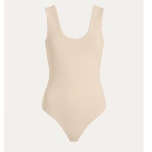 Nuuds Seamless Scoop Tank Bodysuit in Bone Sz. L